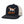 Black and cream trucker hat with an embroidered orange and white English Setter and 'Uplander' script in orange.